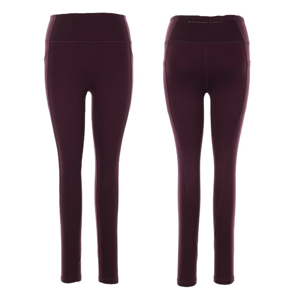 Victoria Secret Burgundy Soft Essential Activewear Leggings Size 8 NWT